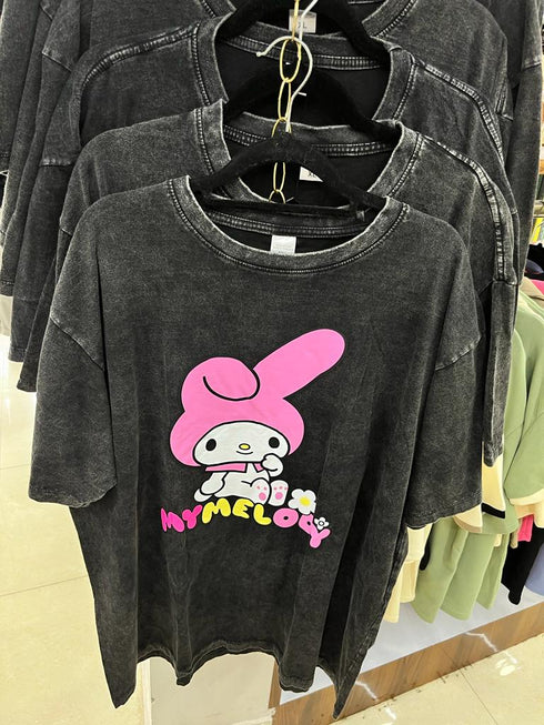 Custom Acid Wash Printed T-shirts